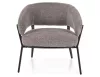 Hilo Raven Szürke Fotel Fekete Fém Vázzal