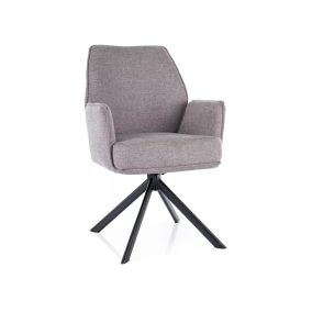   Hugo Brego Forgó Szék Szürke Szövet Fekete Fém Vázzal Auto-Return Funkcióval