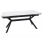   Imperia 160 Kihúzható Kerámia Étkezőasztal Matt Fehér/Fekete