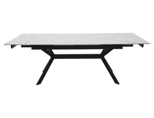 Imperia 180 Kihúzható Kerámia Étkezőasztal Matt Fehér/Fekete