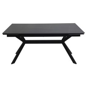 Imperia 160 Kihúzható Kerámia Étkezőasztal Matt Fekete