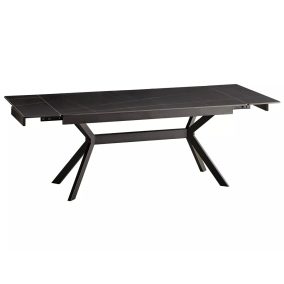 Imperia 180 Kihúzható Kerámia Étkezőasztal Matt Fekete