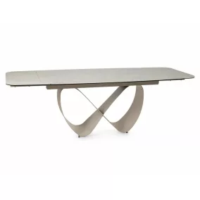   Infinity Ceramic Bővíthető Étkezőasztal Travertine Kerámia Bézs Matt Kasmír