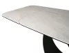 Infinity Ceramic bővíthető étkezőasztal edzett üveg és Taj Mahal kerámia lappal bézs matt réz színű fém vázzal