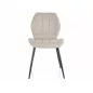   Jake Nea Modern Étkezőszék Bézs Szövet Fekete Fém Vázzal