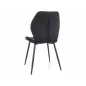 Jake Nea Fekete Kárpitozott Étkezőszék Fém Vázzal