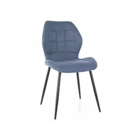 Jake Nea Kárpitozott Szék Farmerkék Fekete Vázzal