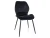 Jake Velvet Fekete Bársony Étkezőszék Fém Lábakkal
