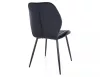 Jake Velvet Fekete Bársony Étkezőszék Fém Lábakkal