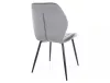 Jake Velvet Szürke Bársony Étkezőszék Fekete Fém Lábakkal