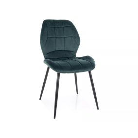 Jake Velvet Bársony Étkezőszék Zöld Fekete Vázzal