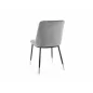 Jill Velvet Bársony Étkezőszék Szürke Fém Vázzal