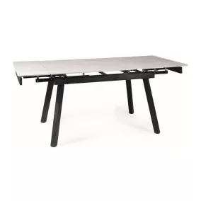   John Luxus Bővíthető Kerámia Étkezőasztal Márvány Fehér-Fekete