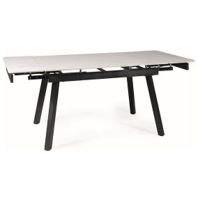   John Prémium Bővíthető Kerámia Étkezőasztal Fehér-Fekete Modern