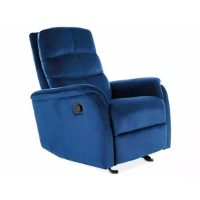 Jupiter Deluxe Állítható Bársony Relax Fotel Királykék