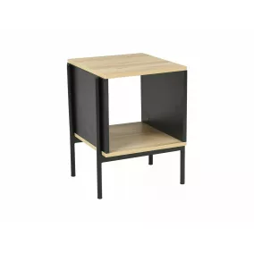   Karina Modern Négyzetes Dohányzóasztal MDF Tölgy-Fekete Ipari