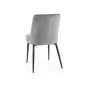   Kayla Velvet Bársony Étkezőszék Szürke Fekete Fém Vázzal