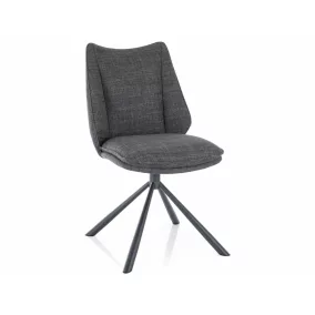   Kenzie Bjorn Forgó Étkezőszék Szövet Sötétszürke Auto-Return