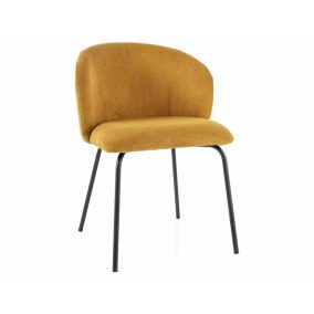 Kevin Vardo Étkezőszék Curry Szövet Fekete Vázzal