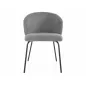   Kevin Vardo Étkezőszék Szürke Szövet Fekete Fém Vázzal