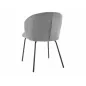   Kevin Vardo Étkezőszék Szürke Szövet Fekete Fém Vázzal