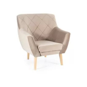 Kier Velvet Bükk Fotel Bézs Rombusz Steppelt