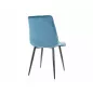  Kim Velvet Türkiz Bársony Étkezőszék Fekete Fém Lábakkal