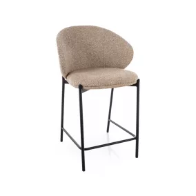 Kioto H-2 Bárszék Textil Bézs Fekete Fém Vázzal
