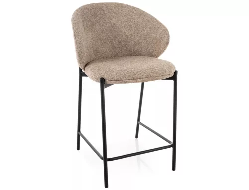 Kioto H-2 Bárszék Textil Bézs Fekete Fém Vázzal