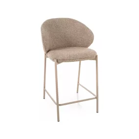 Kioto H-2 bárszék textil bézs kasmír fém vázzal