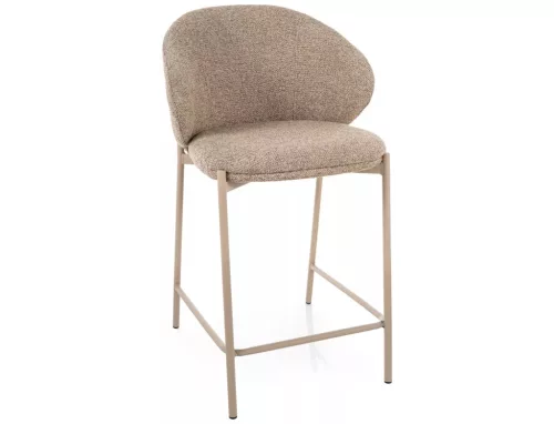 Kioto H-2 bárszék textil bézs kasmír fém vázzal