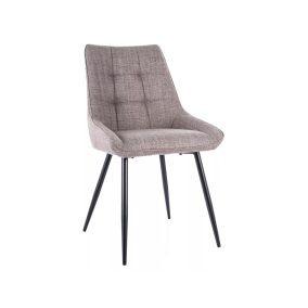 Klif Bjorn Étkezőszék Bézs Szövet Fekete Fém Vázzal