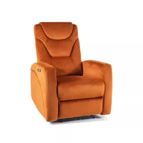 Kronos Elektromos Bársony Relax Fotel Fahéjbarna