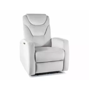   Kronos Velvet Elektromos Relax Fotel Világosszürke Bársony