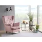 Lady Velvet Antik Rózsaszín Bársony Füles Fotel
