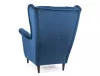 Lady Velvet Királyi Kék Bársony Füles Fotel