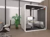 Kabina Large Booth ST 4-személyes akusztikus fülke alumínium szürke-fehér
