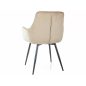   Lemon Velvet Bézs Bársony Étkezőszék Fekete Fém Lábakkal