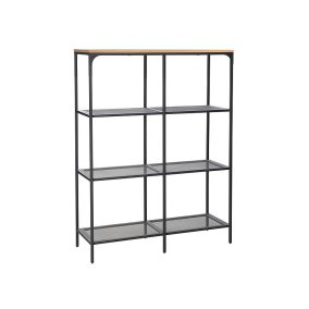 Lex A Ipari Tölgy-Fekete Fém Polcrendszer