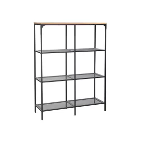 Lex A Ipari Tölgy-Fekete Fém Polcrendszer