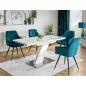   Lilia Velvet Türkiz Bársony Étkezőszék Fekete Fém Lábakkal