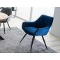 Linea Velvet Bársony Étkezőszék Tengerészkék Steppelt Karfás