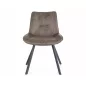   Link Modern Mikroszálas Étkezőszék Szürke Matt Fekete Vázzal