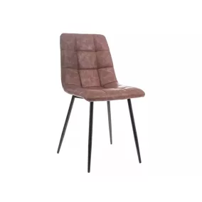Look Modern Műbőr Étkezőszék Barna Steppelt