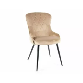 Lotus Elegance Bársony Étkezőszék Bézs Steppelt