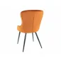   Lotus Elegance Bársony Étkezőszék Fahéjbarna Fekete Fémlábakkal