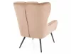 Louis Velvet Bézs Fotel Fekete Fém Lábakkal