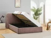 Lumia Raven kárpitozott ágy tárolóval sötét bézs 140x200 cm