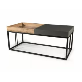   Lunaria Modern Dohányzóasztal MDF Artisan Tölgy-Antracit Duál Felülettel