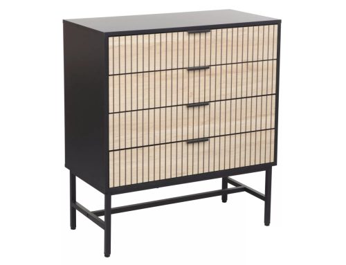 Mago K2 Tölgy-Fekete Matt Komód Laminált Lappal